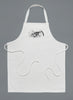 Dishrack cat white apron